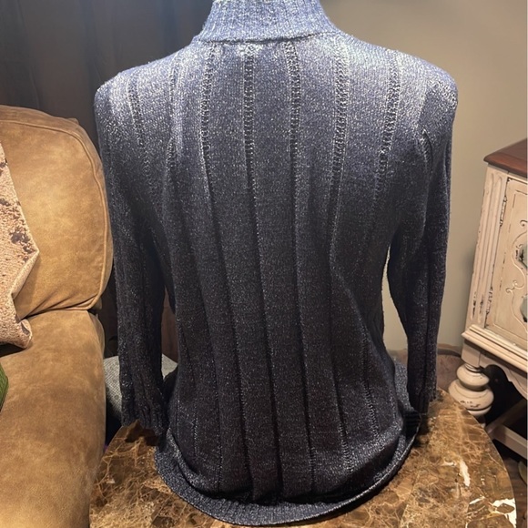 Navy Blue Dressbarn Cardigan - Picture 3 of 6